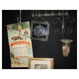 HANGING GLASS VASE, HANGING STAINED GLASS