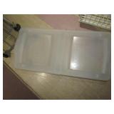 UMBRELLA AND MATCHING BAG, FRAMED PICTURE,