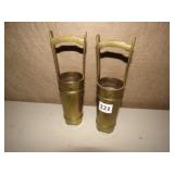 9.5" H BRASS HANDLED BASKETS