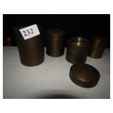 8" H BRASS ETCHED VASE