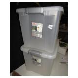 STERLITE TOTES W/ LOCKING LIDS 50 QT. TWO