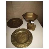 BRASS BOWLS AND TRAYS