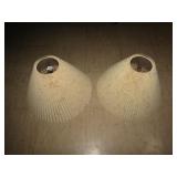 TWO MATCHED PLEATED LAMP SHADES 11" H X 19" W-