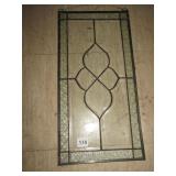 20" X 10" LEADED GLASS WINDOW