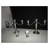 STERLING WEIGHTED CANDLE HOLDERS