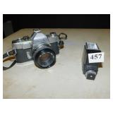 MINOLTA SR 3 50 MM CAMERA AND HONEYWELL STROBONAR