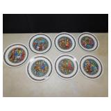 7 RELIGIOUS DECORATIVE PLATES, "D