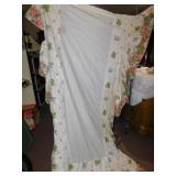 PAIR TWIN DUST RUFFLES FLOWER PATTERN