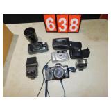 MINOLTA 700 MAXXUM 50MM; RYKA 100BC; PENTAX ZOOM