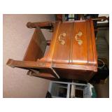 MAHOGANY 2 DRAWER W/ LOWER SHELF SIDE TABLE 28" H