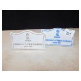 KAISER- PORCELAIN SIGNS SET OF 2