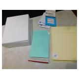 OFFICE SUPPLIES, LABELS, YELLOW HOLE PUNCH, REAM