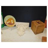 TWIN SHEETS, PICTURE, WOOD BOX, ETC.