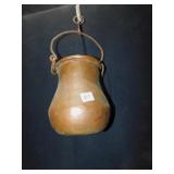 COPPER BUCKET WITH FIREPLACE HOOK