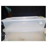 TWO STERILITE TOTES LOCKING HANDLES