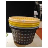 5 NEW STURDY LAUNDRY BASKETS