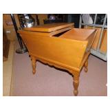 HARD ROCK MAPLE LIFT TOP SIDE TABLE 23" H X 18" W