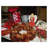 TIN POINSETTIA, CHRISTMAS DECORATION, VINTAGE