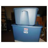 TWO STORAGE TOTES W/ LIDS