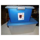 TWO STERLITE TOTES TOP ONE HINGED LID