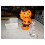 12" LIGHT UP BLOW MOLD PUMPKIN, BUNNY, BROKEN