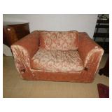 LOVESEAT DRAPED FABRIC FRONT 49" W X 37" D X 30"