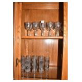 WINE AND TALL GLASSES 12 STEM - 20 TALL .