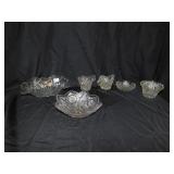 ASSORTED BRESSED GLASS.