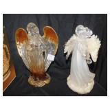 ANGEL FIGURES, WOOD INLAY PLATE, ETC..