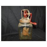 CHURN GLASS JAR.