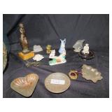 TIN DISHES, FIGURES, ETC. .