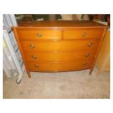 SOLID MAHOGANY 5 DRAWER CHEST