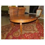 69" X 43" DREXEL DINING ROOM TABLE AND TWO 20"