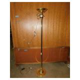 HEAVY BRASS TORCHIER LAMP W/ HALOGEN BULB