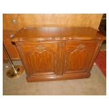 FLIP TOP DREXEL SERVER W/ SILVERWARE DRAWER