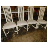 4 HIGHBACK LACQUERED FINISH CHAIRS SEATS NEED