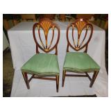 CARVED AND INLAY SIDE CHAIR- UPHL. SEAT PD. $600