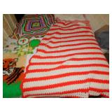 AFGANS AND TIGER HOOK RUG .