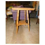 OAK TWO TIER TABLE .