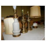 FOUR LAMPS 2 HEAVY BRASS.