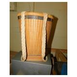 VINTAGE BASKET W/ CARRING STRAPS .
