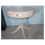 MAITLAN SMITH STONE TABLE W/ 3 DRAWERS IMPRESSIVE.