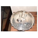 SILVERPLATE TRAY, ETC. .