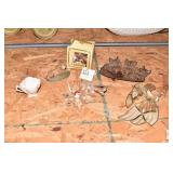 CAST IRON CAT DISH .