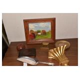 CRUMB TRAY, BARN PICTURE, WALL SHELF