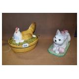 MADE IN GERMANY ZELL #385 NESTING HEN DISH TINY