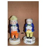 GERMAN PORCELAIN FIGURES 6" H