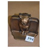 BRONZE CAT BOOKENDS 1925