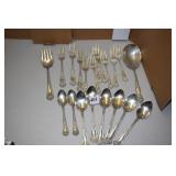 RODGERS SILVERPLATE FORKS SPOONS SERVING PIECES