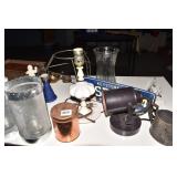 TINS, CANDLE HOLDERS, ETC. .